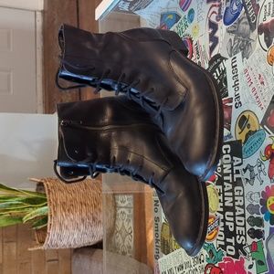 Born lace-up leather combat boots